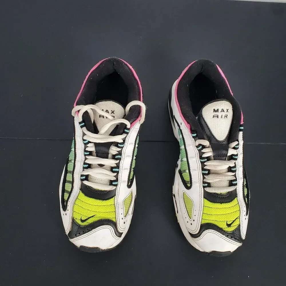 Nike Air Max Tailwind IV Shoes Youth Size 5Y White Volt BQ9810-102 GS Sneakers